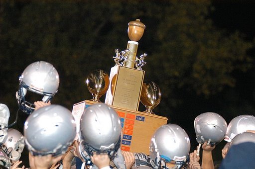 Picture of the 2007 Reitz Panthers with the West Side Nut Club Trophy after their 34-0 win